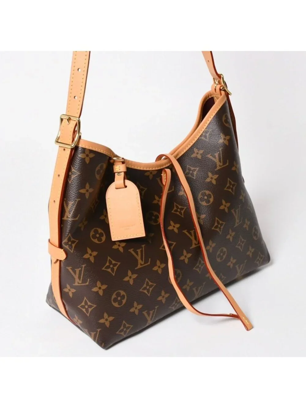 Louis Vuitton Carryall NM PM Bag Monogram Brown Leather Vachetta Gold